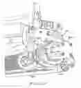Fig. 19 - Reel mower with pivotal footrest providing access to center rear cutting unit