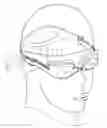 Fig. 01 - Head strap and buckle device for swimming/diving goggles