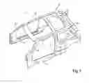 Fig. 02 - Vehicle body with a reinforcing component of the nodes and the hinge of the tailgate frame