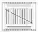 Fig. 01 - Adjustable gate, having multiple guttering systems, multiple impact-absorbing systems, multiple anti-warping systems, multiple anti-sagging systems, multiple personal-injury-eliminating systems, and self-centering angle-locking safety truss