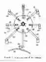 Fig. 02 - Machine for generating power by rotating metal pinwheels via hydraulic and gravitational forces