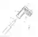 Fig. 04 - Small-sized elastic inner conductor right-angled elbow conductor connector