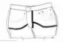 Fig. 01 - Garment with multilayer internal abdominal support panels