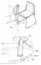 Fig. 01 - DEMOUNTABLE BRACKET, TABLET-DESK HOLDER ON SEATS