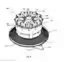Fig. 08 - Grinding apparatus having a rotating receptacle and grinding element
