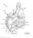 Fig. 07 - Passenger restraint for upright, straddle-type seating in an amusement park ride vehicle