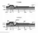 Fig. 34 - Liquid crystal display device comprising a metal wiring in contact with a counter electrode and a transparent electrode at a contact hole