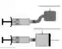 Fig. 01 - Vacuum expanded dry composition and syringe for retaining same