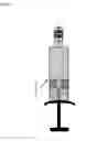 Fig. 12 - Vacuum expanded dry composition and syringe for retaining same
