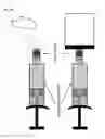 Fig. 14 - Vacuum expanded dry composition and syringe for retaining same