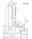 Fig. 22 - Sludge concentrator assembly with varying first stage separator, combined with a second stage, clean flow outlet incorporating fixed and variable flow restrictor orifices