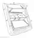 Fig. 01 - VENTILATION MODULE & ASSEMBLY WITH TWO STAGE INJECTION MOLDING FORMATION OF RIGID FRAME AND HINGEDLY ATTACHED FLAPS AND DIE/MOLD ASSEMBLY FOR CREATING THE VENTILATION MODULE