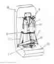Fig. 01 - Collapsible securing system for securing medical oxygen cylinders for aircraft passenger seats