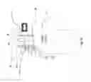 Fig. 14 - Device for fixing and electrical contacting a facing element of an aircraft on a support structure