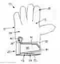 Fig. 01 - Glove with hook-and-loop fastener having plural hook and/or loop sections