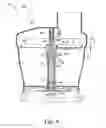 Fig. 10 - Food processing device with an externally operated adjustment mechanism