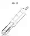 Fig. 11 - Composite vertebral spacers and instrument