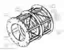 Fig. 01 - TROMMEL ASSEMBLY HAVING A SPIRAL ASSEMBLY WITH DECAYING PITCH