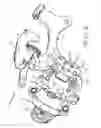 Fig. 03 - Shared anchor bracket for a disc brake assembly having separate service and parking brake assemblies