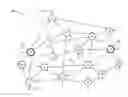 Fig. 01 - Distributed determination of routes in a vast communication network