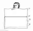 Fig. 01 - BLANKET, SLEEPING BAG AND OTHER BEDDING MATERIALS WITH ROTATABLE SECOND LAYER FOR COVERING EXPOSED PORTION OF USER AFTER USER HAS FALLEN ASLEEP