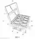 Fig. 04 - Cooking assembly comprising a flexible ring conformable to predeterminedly shaped templates of a cooking station for providing cooked foods with predeterminedly different shapes, and the cooking station employing the cooking assembly