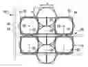 Fig. 01 - Integrated circuit arrangement for a hexagonal CMUT ultrasound transducer array with offset columns