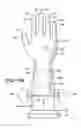 Fig. 08 - GLOVE HAVING A WIDENED CUFF AND WITH FINGER REGIONS THAT INCLUDE A FLEXIBLE HINGE REGION