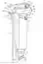 Fig. 01 - Mounting bracket for holding a cylindrical tank with a locking mechanism responsive to lateral force