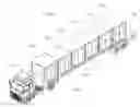 Fig. 01 - Modular shipping container having hinged doors, system, and method