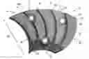 Fig. 01 - Blade segment of disc refiner