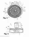 Fig. 02 - Pump for pumping a liquid along at least one delivery path delimited by a deformable element braced in an axial direction by a stress anchor projecting through a pump rotation shaft