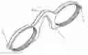 Fig. 01 - Flexible, silicone eyeglass frame without legs