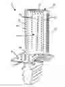 Fig. 01 - Gas turbine engine component with converging/diverging cooling passage
