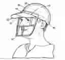 Fig. 01 - FACEMASK AFFIXED TO A BASEBALL CAP