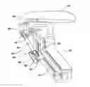 Fig. 01 - Console armrest assembly with dampening strut and integrated inertial lock