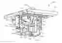 Fig. 01 - Ratchet and release mechanism for swing arm of table saw