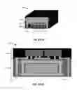 Fig. 15 - Laminates of integrated electromagnetically shieldable thin inductors, capacitors, and semiconductor chips