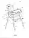 Fig. 02 - Convertible highchair assembly having a removable tray