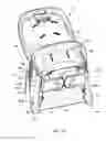 Fig. 12 - Convertible highchair assembly having a removable tray