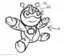 Fig. 01 - Doll companion integrating child self-directed execution of applications with cell phone communication, education, entertainment, alert and monitoring systems