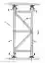 Fig. 12 - Pivoting horizontal and vertical scaffold members and a method of erecting an offset scaffold platform