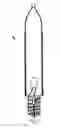 Fig. 10 - Plastic lamp base with zigzag electrical conductor and light bulb using the same
