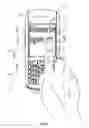 Fig. 10 - Text selection using a touch sensitive screen of a handheld mobile communication device