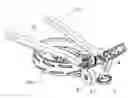Fig. 01 - Front wheel folding structure of three-wheeled cart