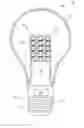 Fig. 01 - Lamp with LED chips cooled by a phase transformation loop