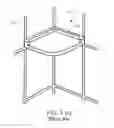 Fig. 04 - Retrofit shower corner shelf assembly