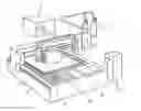Fig. 01 - Machine tool having a covering hood guided in a displaceable manner on a slide guide rail