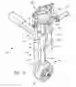 Fig. 16 - Machine suspension and height adjustment