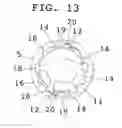 Fig. 13 - Steering wheel cover with inflatable hand-holds